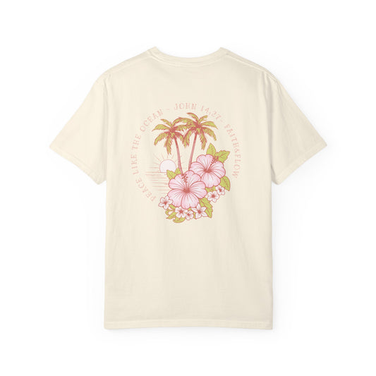 Women's Christian Tee — Peace Like the Ocean | John 14:27