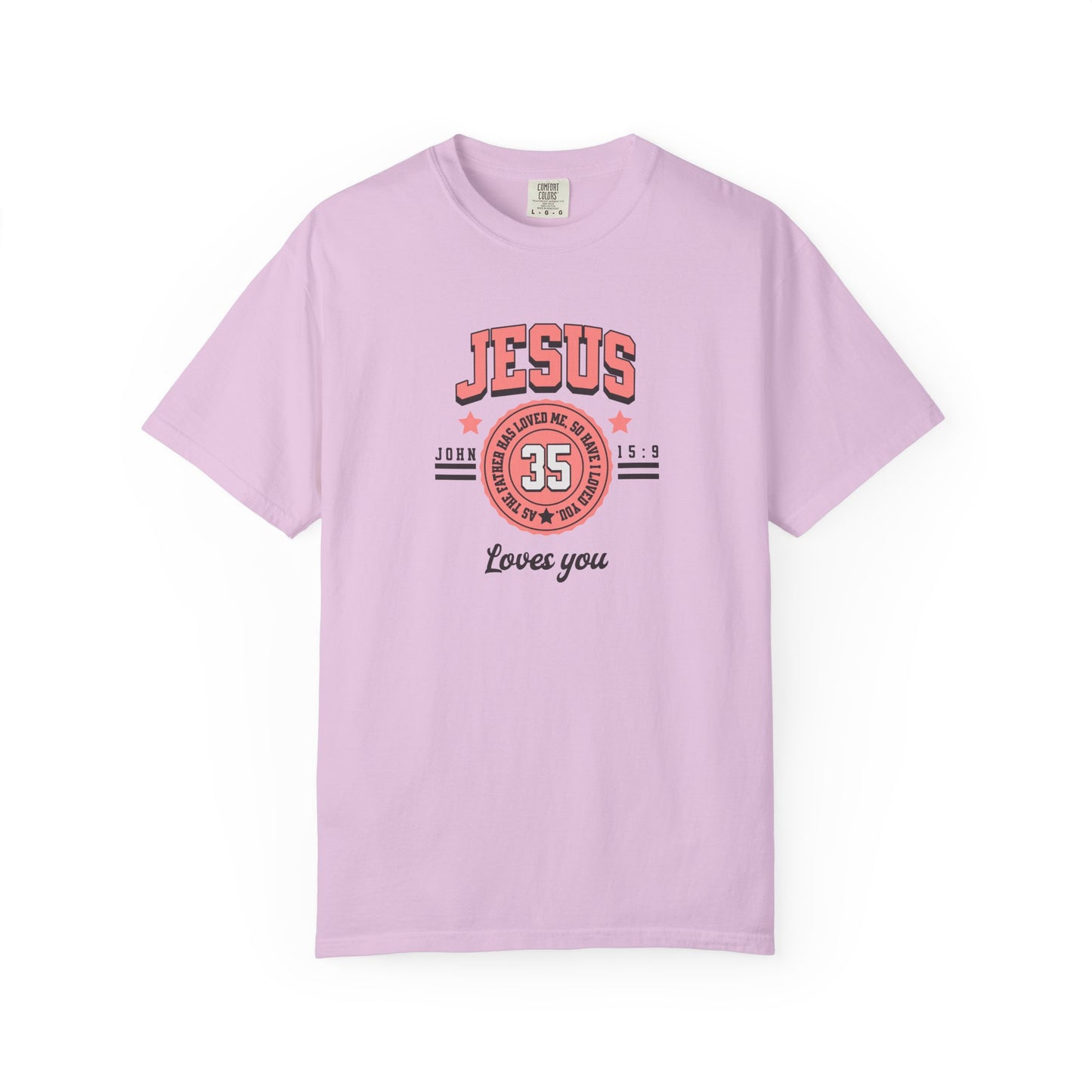 Unisex Garment-Dyed T-shirt with Inspirational Jesus Design, Faith T-shirt, Christian Apparel, Religious Gift, Church Event Shirt