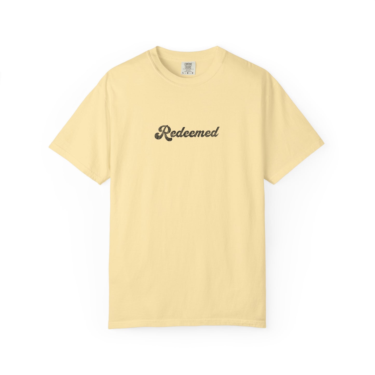 Redeemed Graphic T-shirt for Self-Expression, Spiritual Apparel, Casual Wear, Gift for Friends, Inspirational Daily Wear