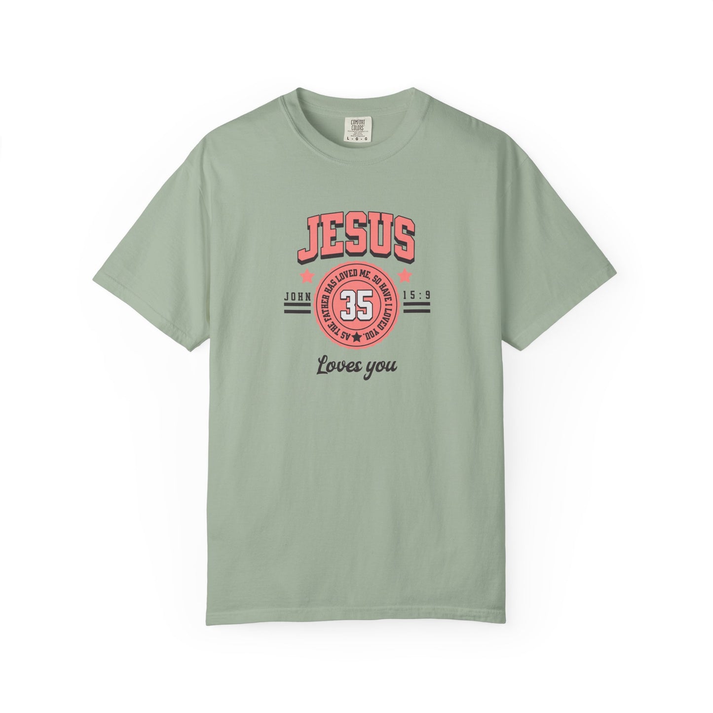 Unisex Garment-Dyed T-shirt with Inspirational Jesus Design, Faith T-shirt, Christian Apparel, Religious Gift, Church Event Shirt