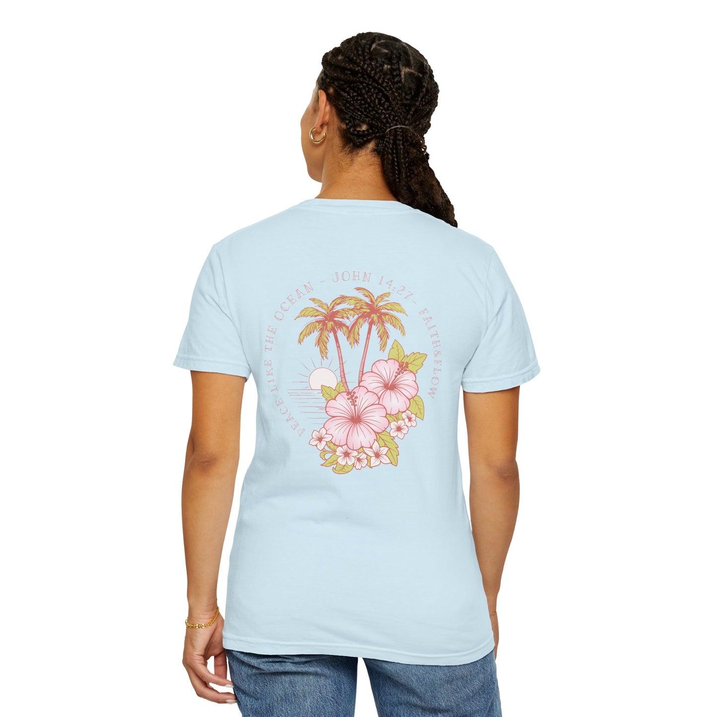 Women's Christian Tee — Peace Like the Ocean | John 14:27