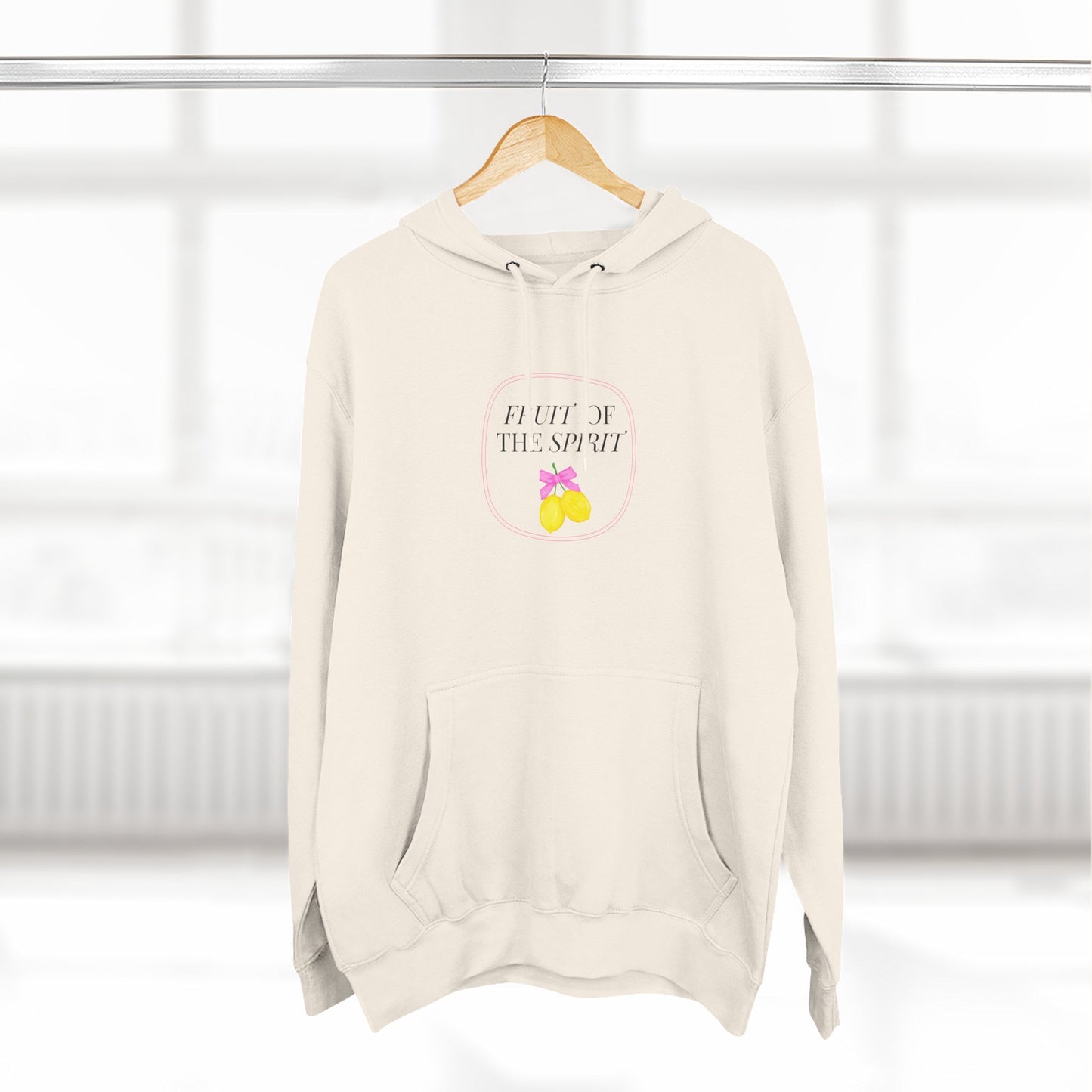 Fruit of the Spirit Three-Panel Fleece Hoodie - Inspirational Sweatshirt for Faith, Kindness, Joy and Peace, Motivational Gift for Holidays