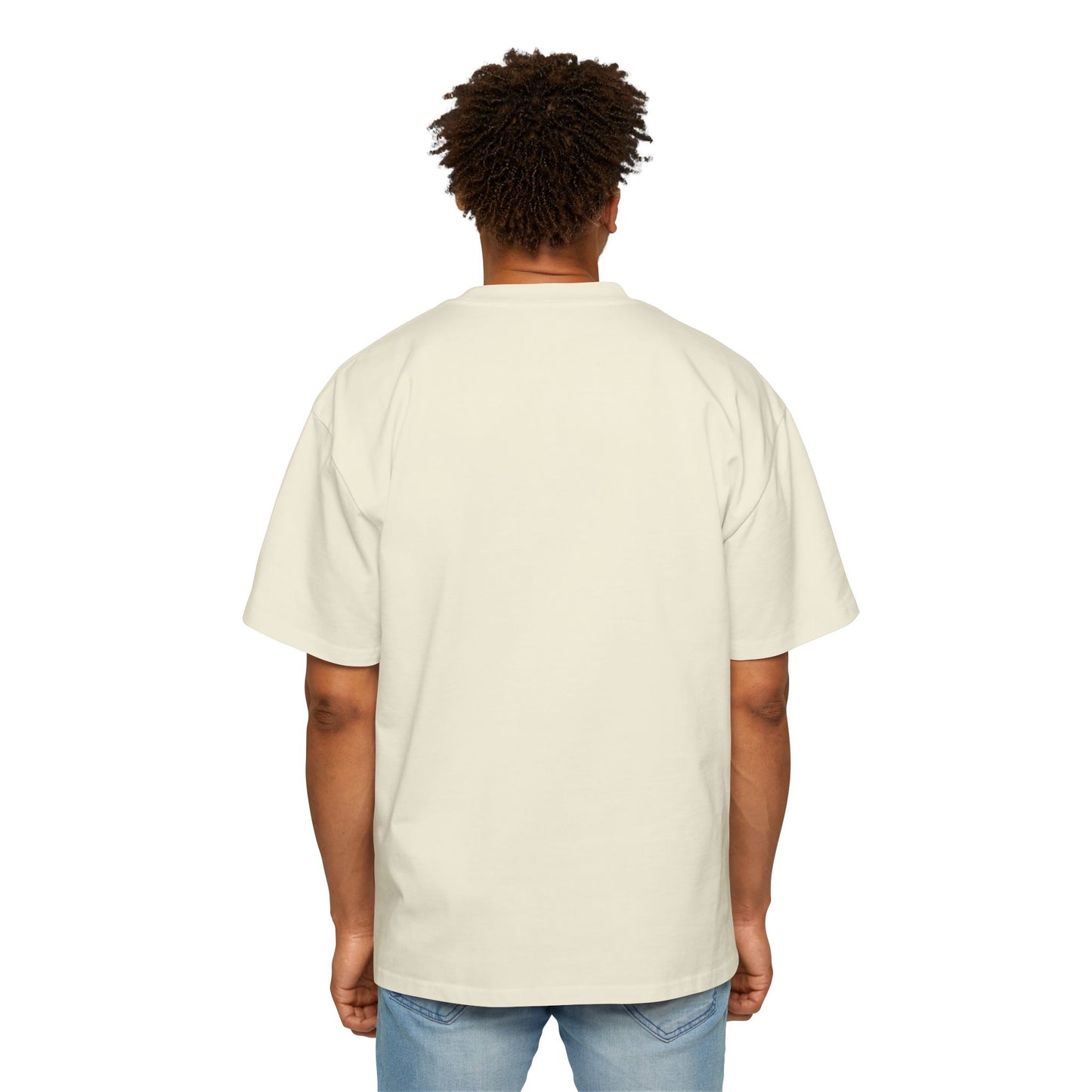Make Heaven Crowded Oversized T-Shirt | Christian Worship Tee | Premium Heavy Weight Faith Apparel | Angel Harp Design | Faith & Flow