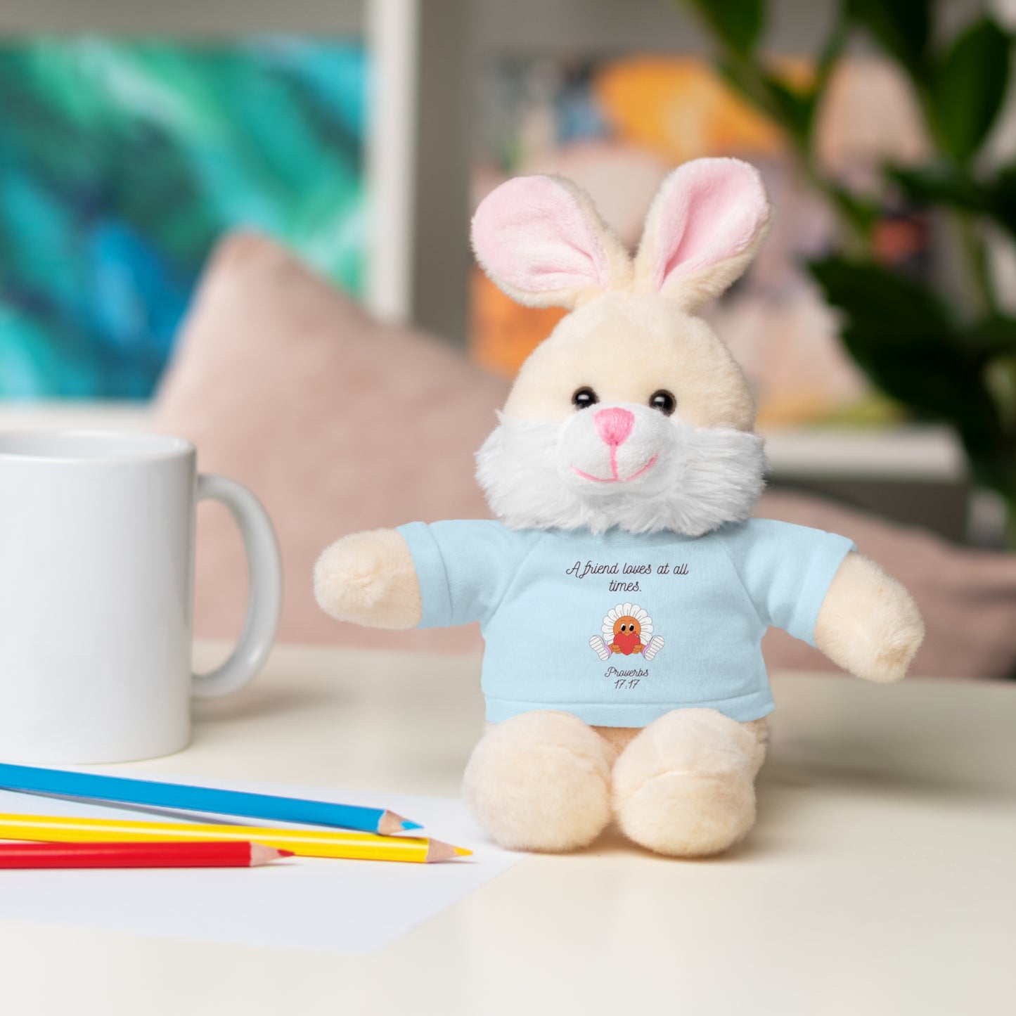 Christian Plushie – Proverbs 17:17 Friendship & Faith Gift Christian Stuffed Animal  Love Gift