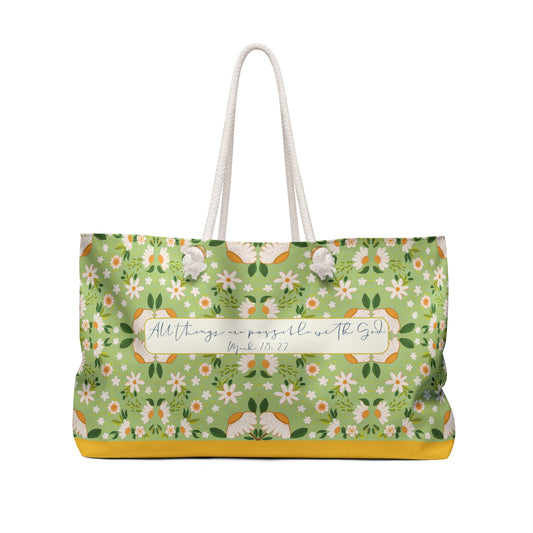 Floral Print Weekender Bag – Perfect for Travel & Getaways