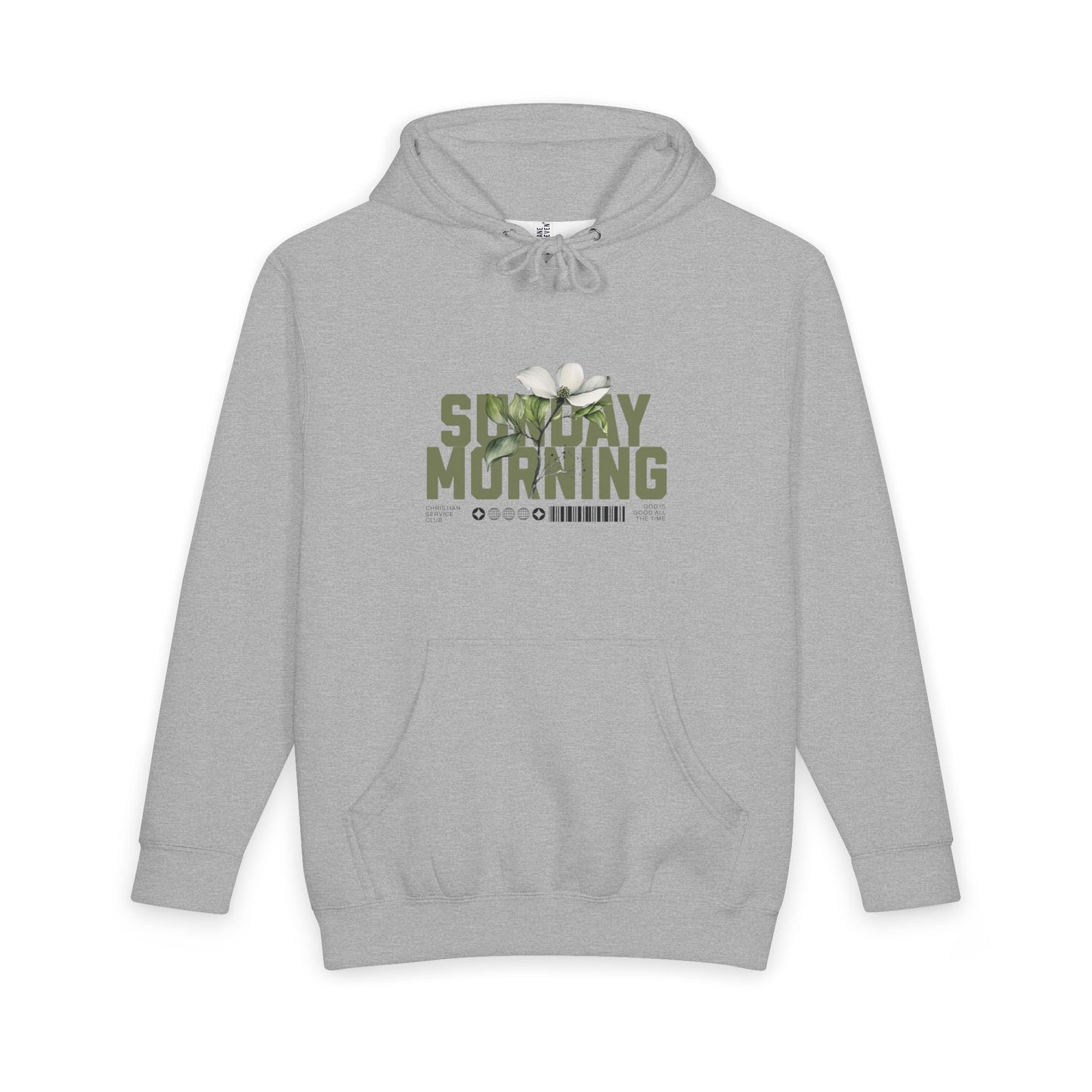 Womens Premium Christian Hoodie Sunday Morning (John 15:9 Faith Hoodie)