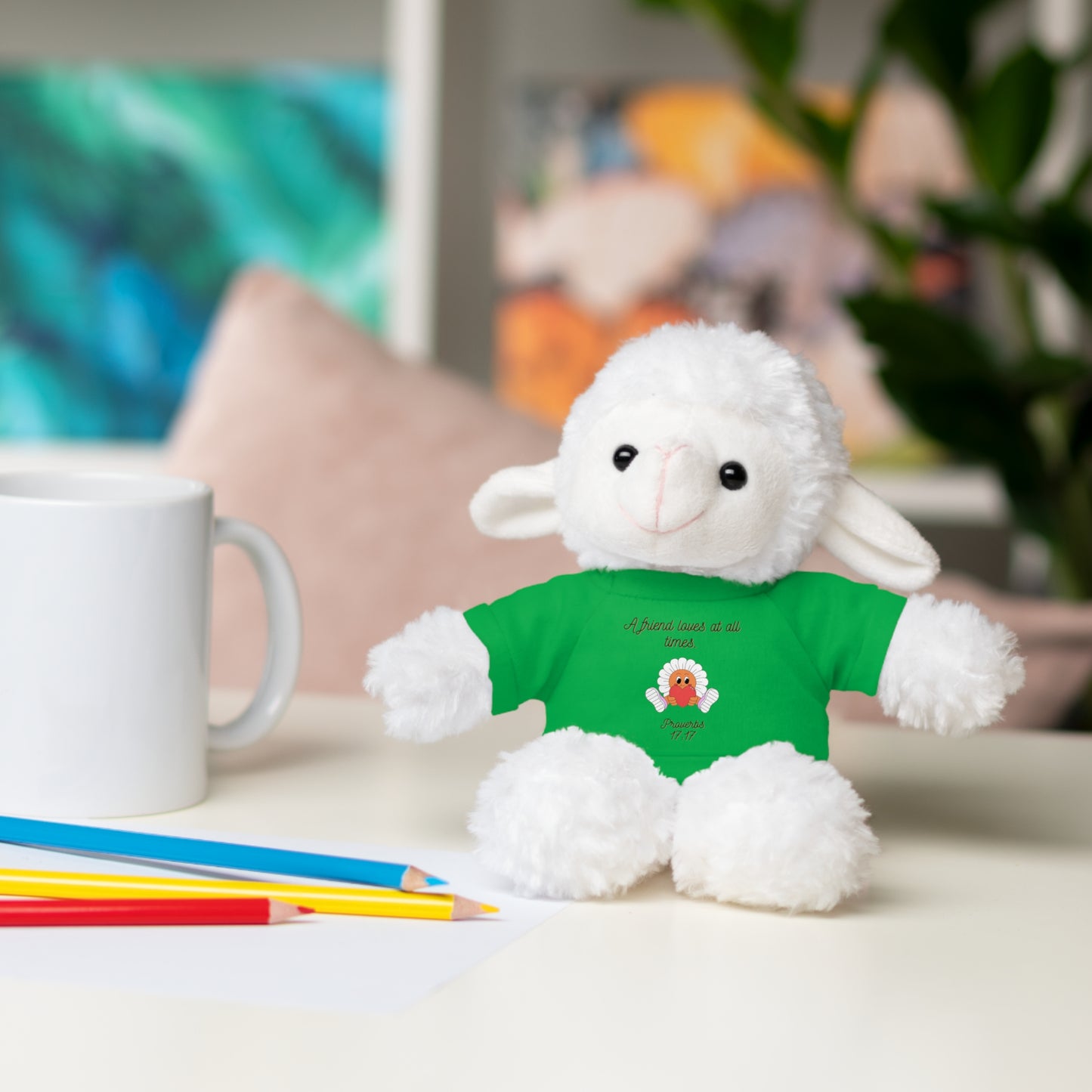 Christian Plushie – Proverbs 17:17 Friendship & Faith Gift Christian Stuffed Animal  Love Gift
