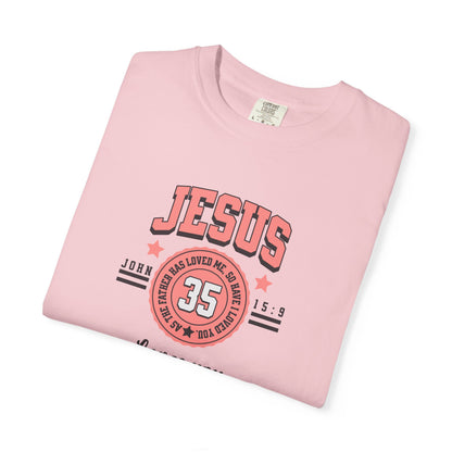 Unisex Garment-Dyed T-shirt with Inspirational Jesus Design, Faith T-shirt, Christian Apparel, Religious Gift, Church Event Shirt