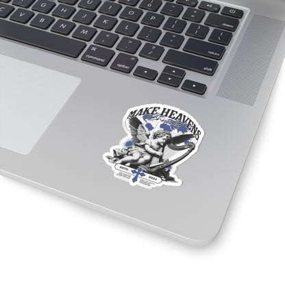 Make Heaven Crowded Sticker | Christian Vinyl Sticker | Waterproof Faith Decal | Angel Harp Design | Faith & Flow