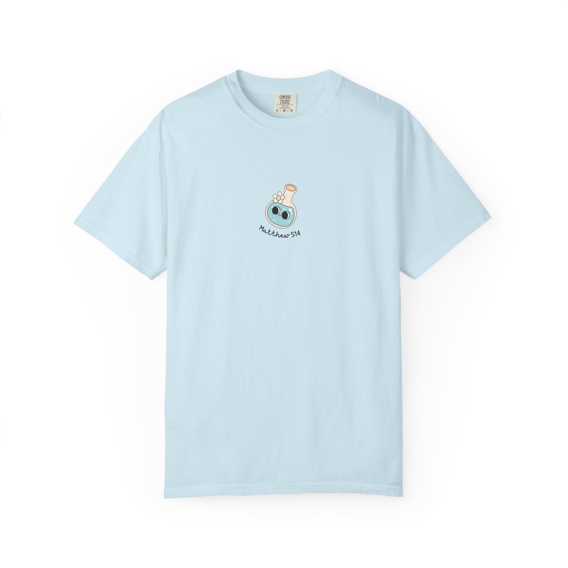 light of the world christian t-shirt blue jean comfort colors
