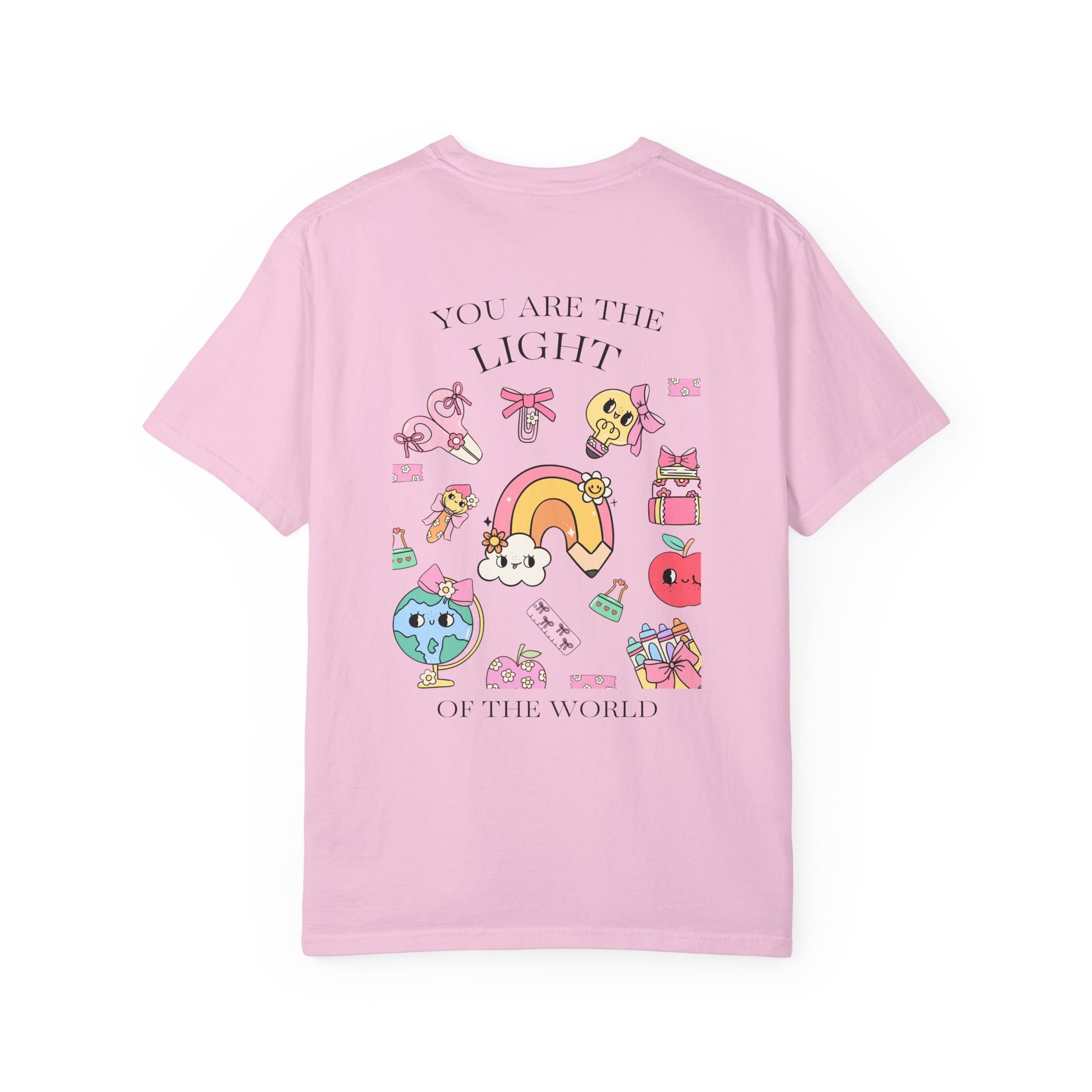 christian women t-shirt crimson light of world matthew 5:14