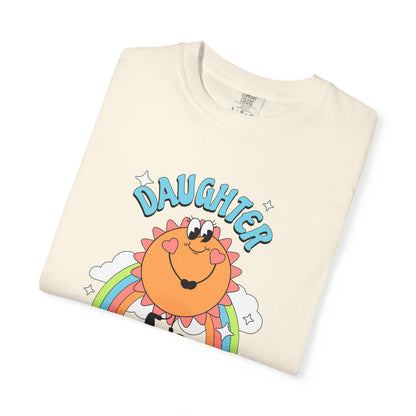 Daughter of the King Women's Christian T-Shirt | Faith-Based Tee with Rainbow & Sunshine Design | Inspirational Royal Identity Shirt | Faith & Flow