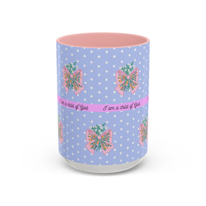 Inspirational Accent Coffee Mug - "I Am a Child of God" - Perfect for Faith & Positive Vibes
