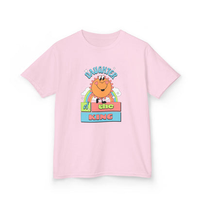 Daughter of the King Kids' Christian T-Shirt for Girls | Faith-Based Tee with Rainbow & Sunshine | Fearfully Made Kids Collection | Faith & Flow