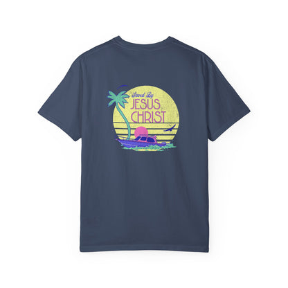 Men's Christian Beach Tee — Waves and Jesus | Vintage Retro | Saltwater Soul – Faith & Flow