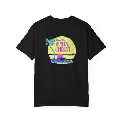 Men's Christian Beach Tee — Waves and Jesus | Vintage Retro | Saltwater Soul – Faith & Flow