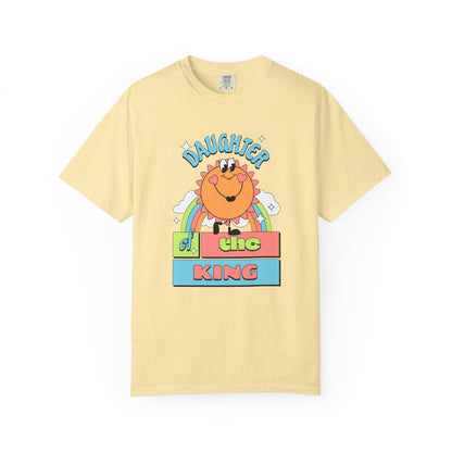 Daughter of the King Women's Christian T-Shirt | Faith-Based Tee with Rainbow & Sunshine Design | Inspirational Royal Identity Shirt | Faith & Flow