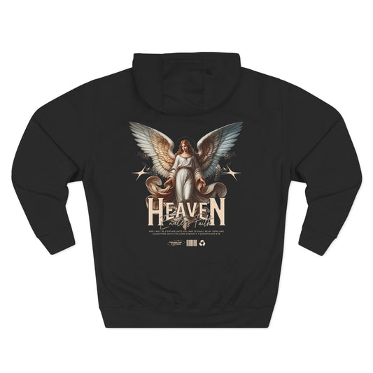 Heaven Endless Faith Oversized Hoodie | 2 Corinthians 6:18 Christian Hoodie | Angel Wings Design | Premium Garment-Dyed Cotton