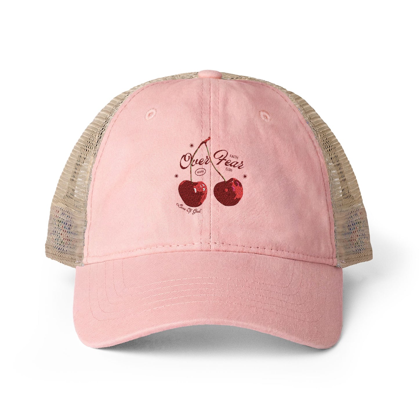 Faith Over Fear Hat – Mark 5:36 Christian Baseball Cap for Women