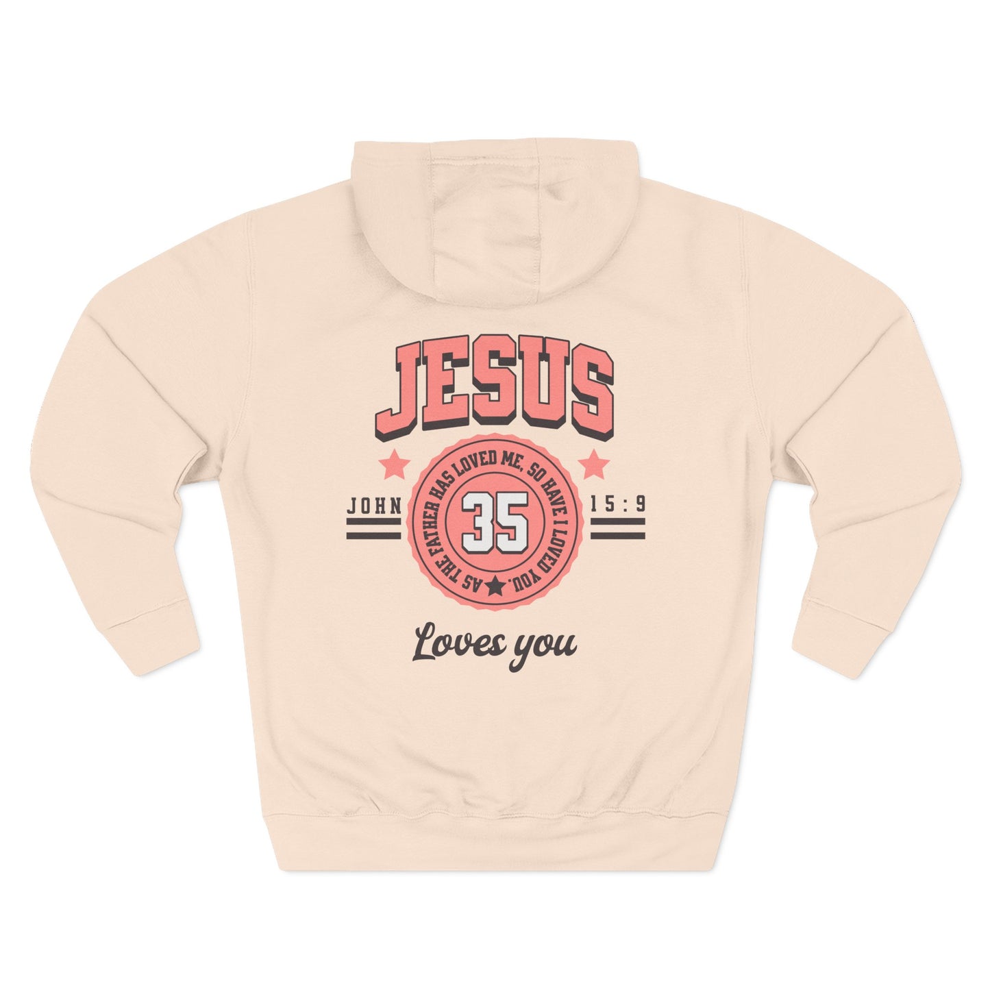 jesus loves you womens christian hoodie john 15:9 midweight pullover