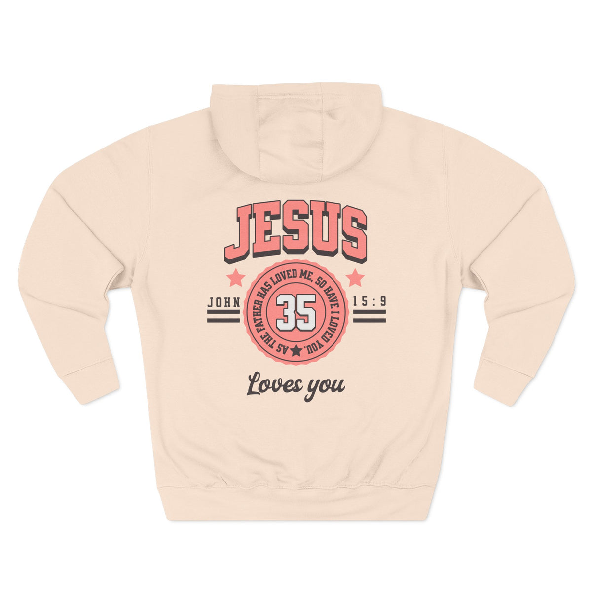 jesus loves you womens christian hoodie john 15:9 midweight pullover