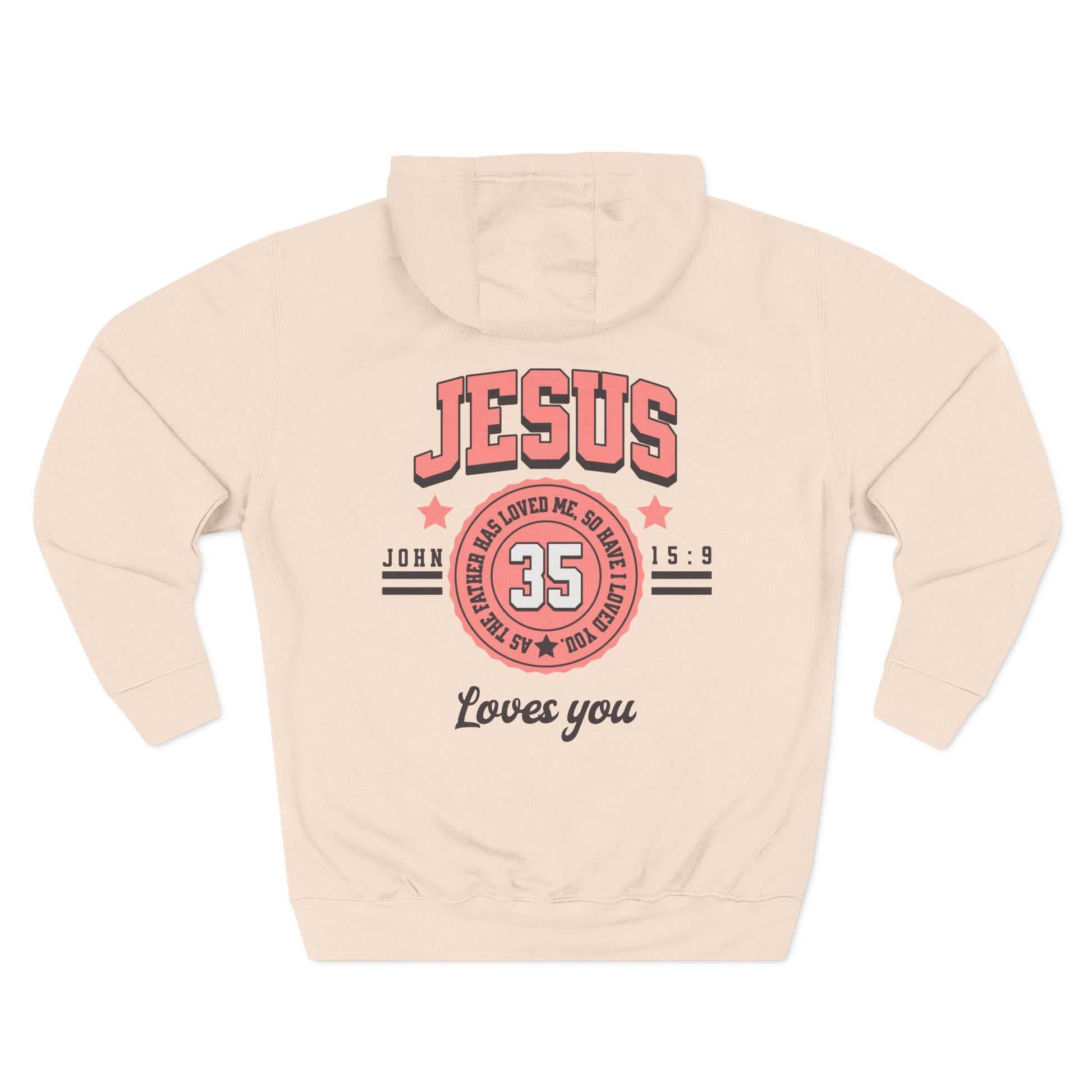 jesus loves you womens christian hoodie john 15:9 midweight pullover