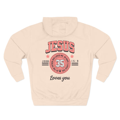 jesus loves you womens christian hoodie john 15:9 midweight pullover