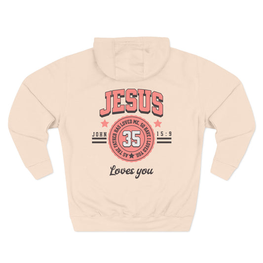 jesus loves you womens christian hoodie john 15:9 midweight pullover