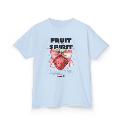 Fruit of the Spirit Kids T-Shirt | Galatians 5:22-23 Youth Tee | Christian Kids Clothing | Strawberry Faith Shirt