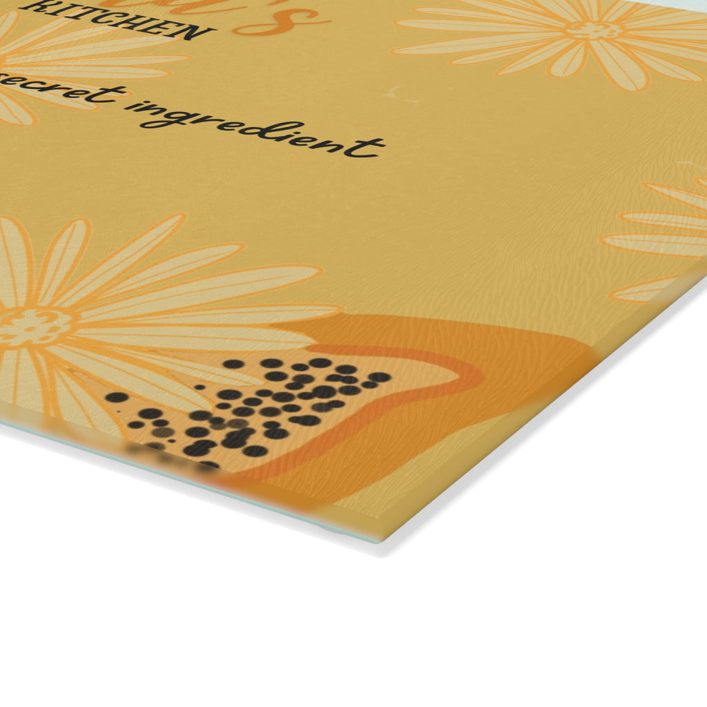 Personalized Glass Cutting Board - Grandma's Kitchen - Where Love is the Secret Ingredient
