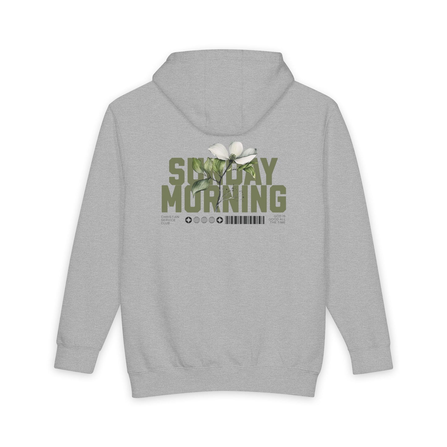 Womens Premium Christian Hoodie Sunday Morning (John 15:9 Faith Hoodie)
