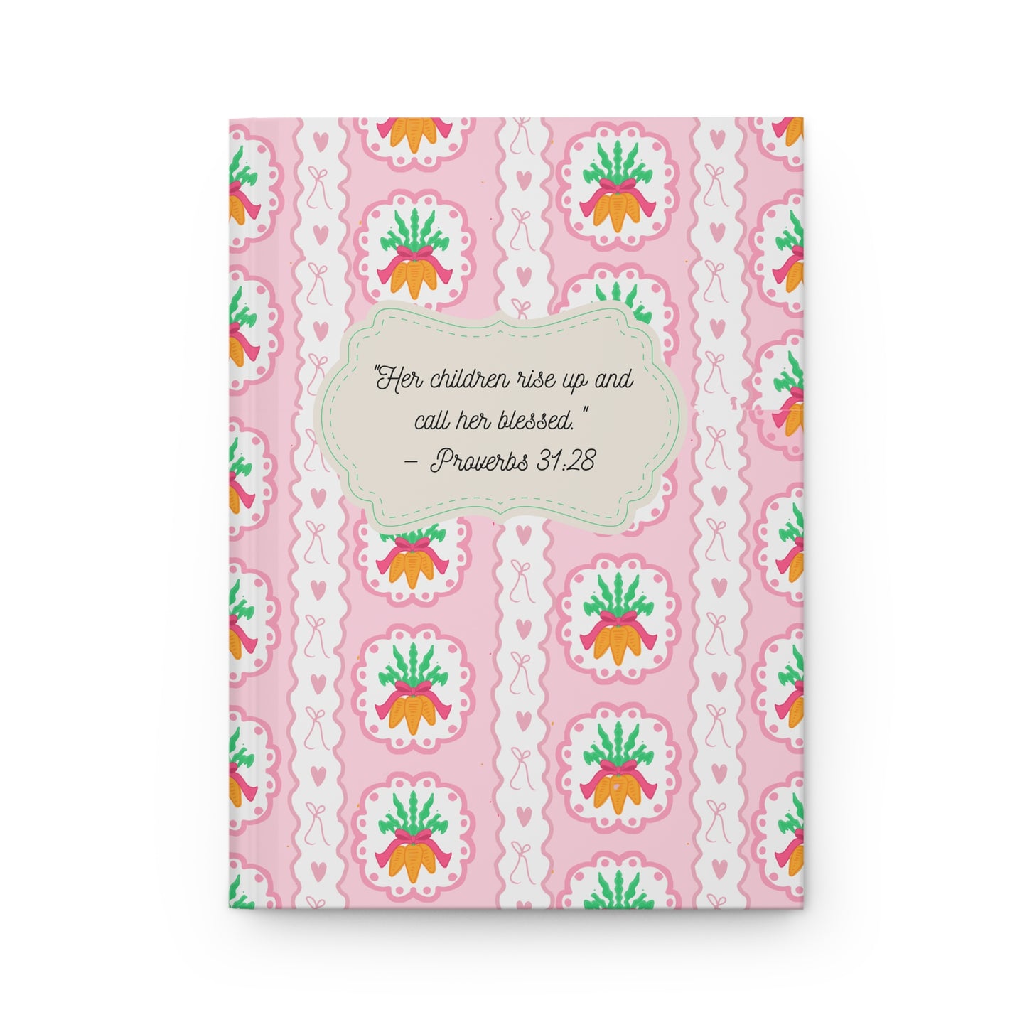 Coquette Inspirational Hardcover Journal - Proverbs 31:28 Design