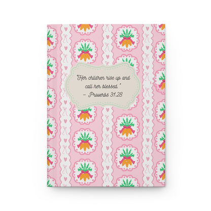 Coquette Inspirational Hardcover Journal - Proverbs 31:28 Design
