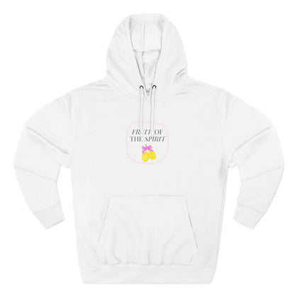 Fruit of the Spirit Three-Panel Fleece Hoodie - Inspirational Sweatshirt for Faith, Kindness, Joy and Peace, Motivational Gift for Holidays