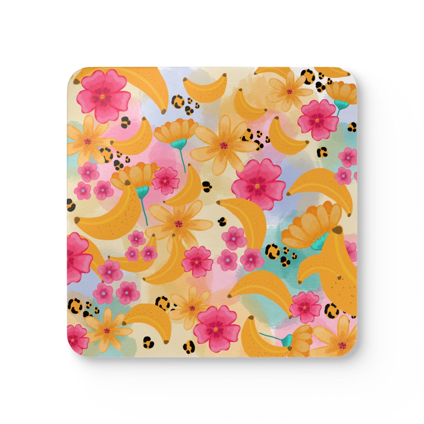 Colorful Floral Cork Coaster Set - Perfect for Summer Gatherings and Home Décor