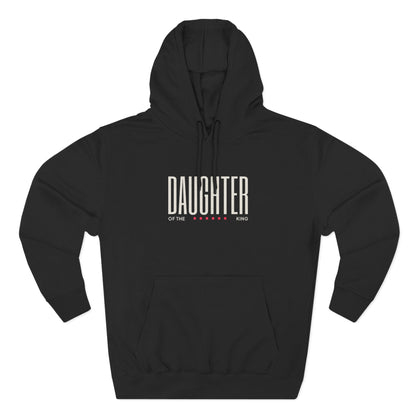 Daughter of the King Hoodie - Joshua 1:9 Christian Hoodie for Women - Black Faith-Based Sweatshirt
