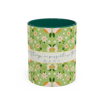 Inspirational Floral Mug - Colorful 11oz & 15oz Coffee Cups with Uplifting Quote