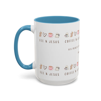Coffee and Jesus Mug – Cute Christian Coffee Cup for Women | 11oz & 15oz Faith Mug for Quiet Time & Gifts