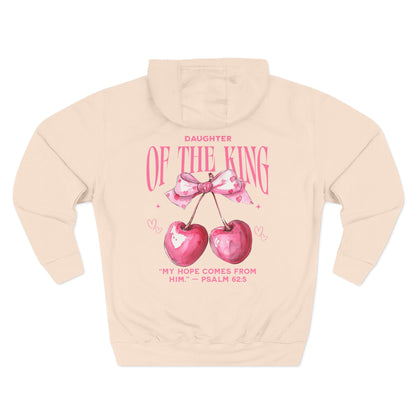 Daughter of the King Cherry Hoodie | Oversized Faith Streetwear | Psalm 62:5