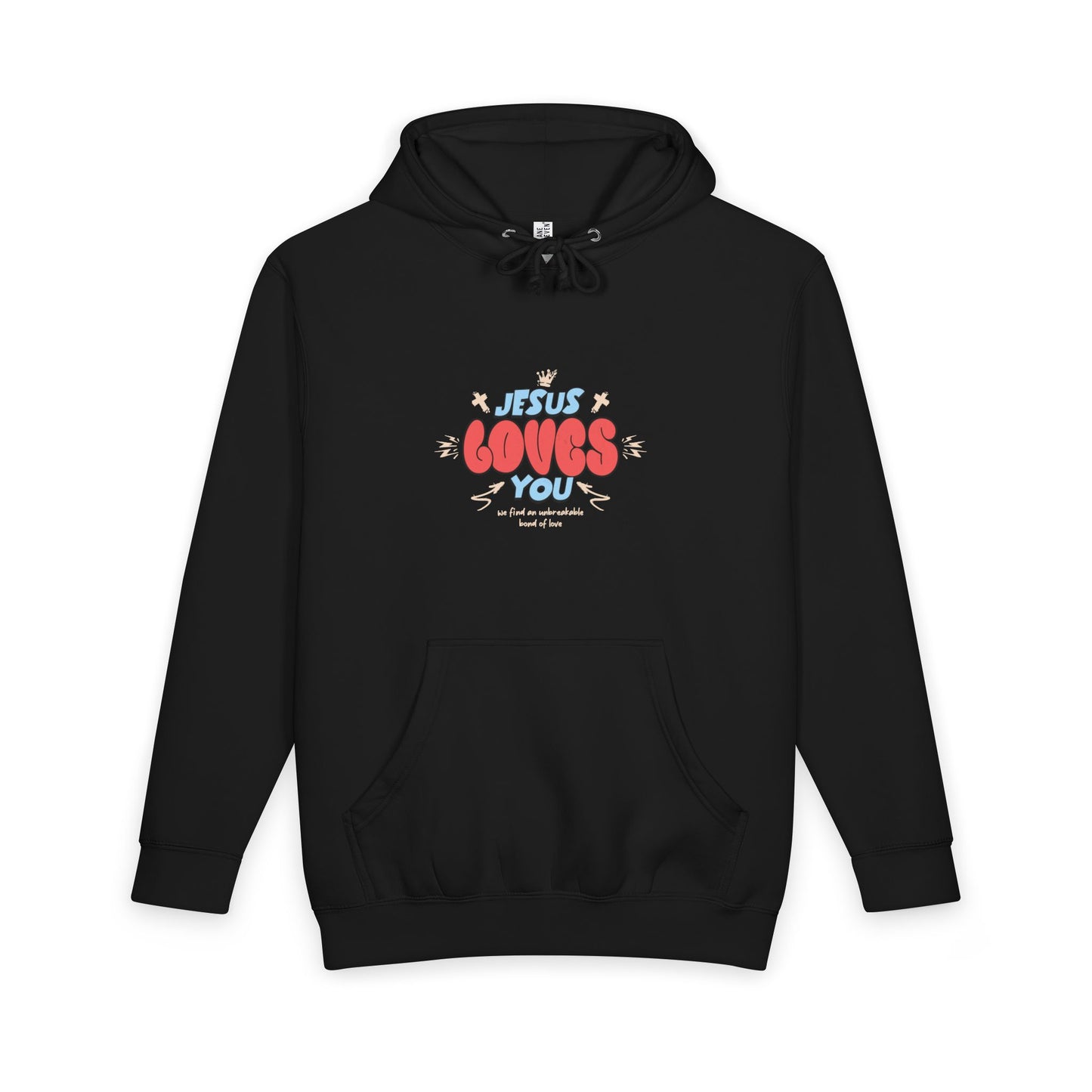 Womens Premium Christian Hoodie Jesus Loves You (John 15:9) – Heavyweight Pullover