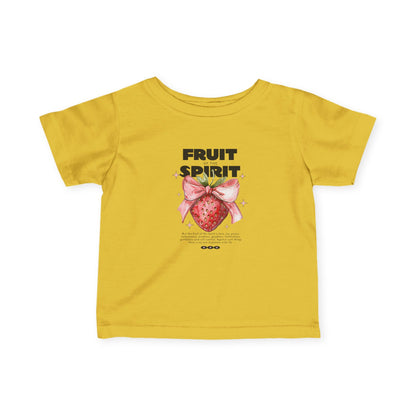 Fruit of the Spirit Infant T-Shirt | Galatians 5:22-23 | Soft Baby Christian Tee | Strawberry Faith Shirt | Faith & Flow Kids
