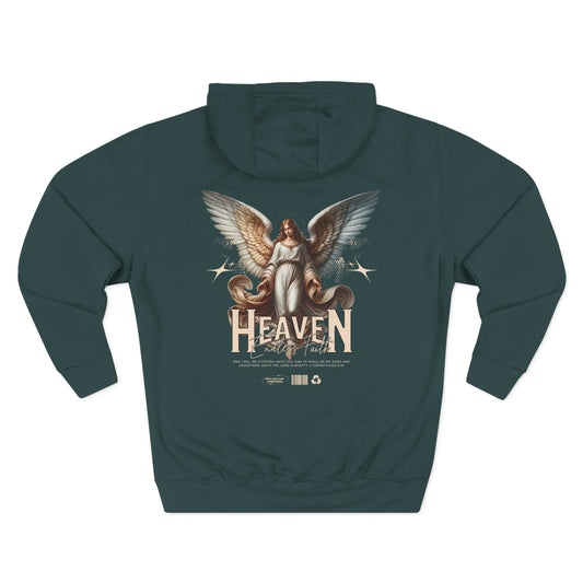 Heaven Endless Faith Oversized Hoodie | 2 Corinthians 6:18 Christian Hoodie | Angel Wings Design | Premium Garment-Dyed Cotton