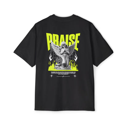 Praise Christian T-Shirt | Praying Angel Tee | Premium Quality Faith Apparel | Gratitude Worship Shirt