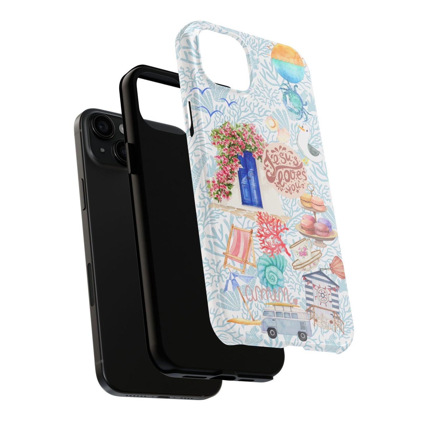 Coastal Girl “Jesus Loves Me” Phone Case | Christian Case for iPhone & Samsung