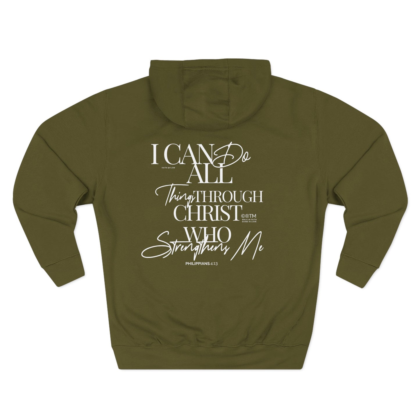 I Can Do All Things Through Christ Hoodie - Philippians 4:13 Christian Hoodie - Streetwear Faith Sweatshirt