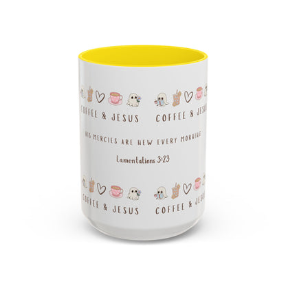 Coffee and Jesus Mug – Cute Christian Coffee Cup for Women | 11oz & 15oz Faith Mug for Quiet Time & Gifts