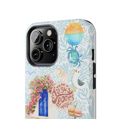 Coastal Girl “Jesus Loves Me” Phone Case | Christian Case for iPhone & Samsung