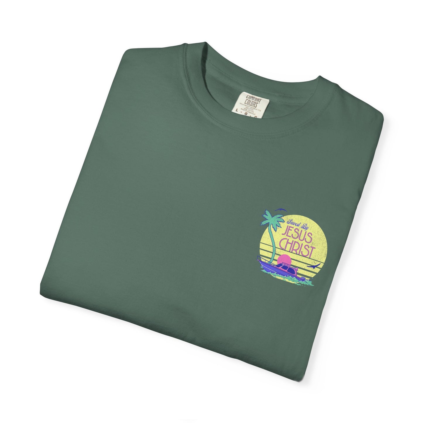 Men's Christian Beach Tee — Waves and Jesus | Vintage Retro | Saltwater Soul – Faith & Flow