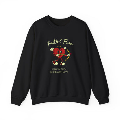 Faith & Flow Unisex Crewneck Sweatshirt - Walk in Faith, Shine with Love