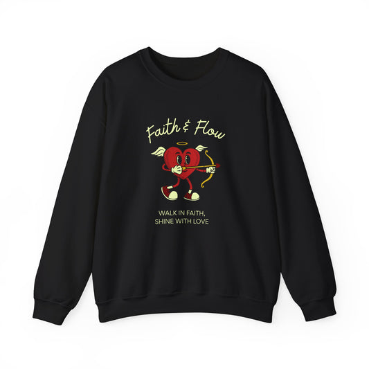Faith & Flow Unisex Crewneck Sweatshirt - Walk in Faith, Shine with Love
